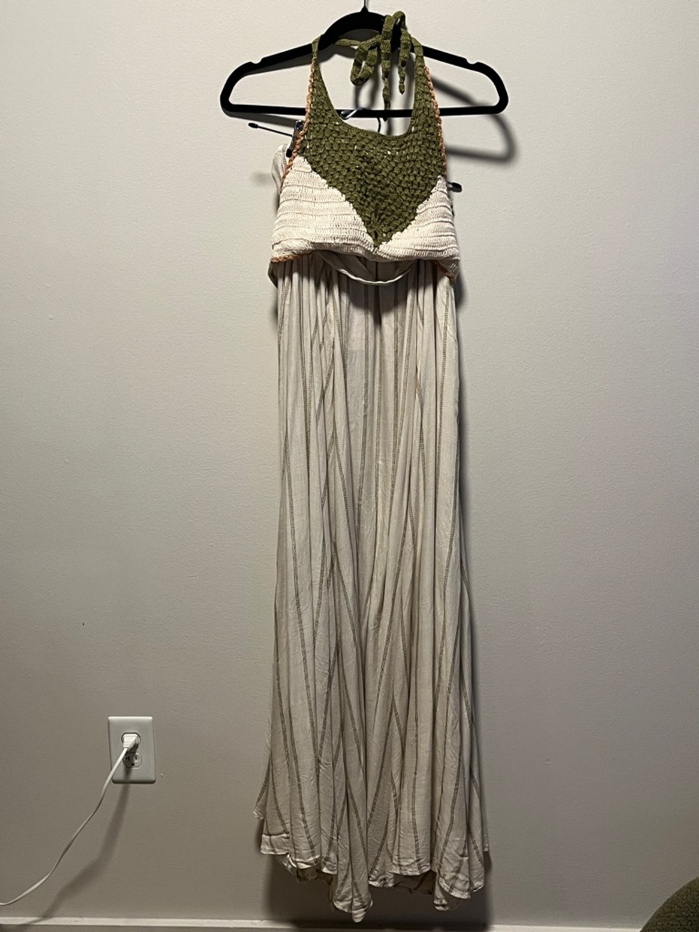 FREE PEOPLE (NWT) Harper Maxi Dress, Crochet, Beach, Size Large - Picture 4 of 10